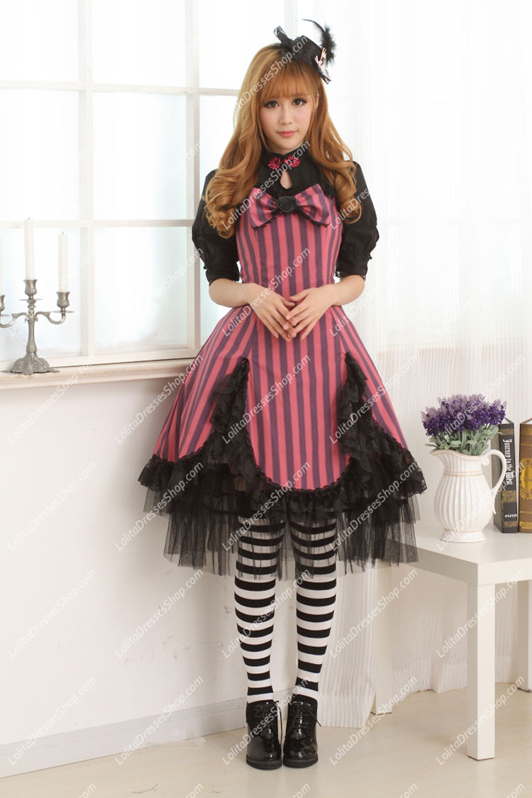 Cheap Violet Lace Hem with Big Bowknot Sweet Lolita Dress Sale At Lolita  Dresses Online Shop