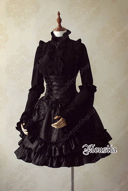 Cheap Gothic Cotton Gothic Multilayer Mousita Bust Skirt Sale At Lolita ...