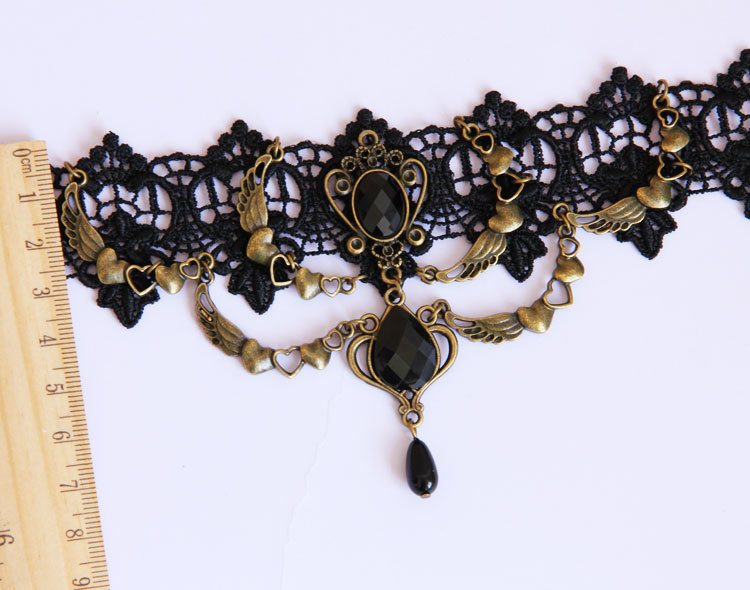 Cheap Gothic Punk Heart-shaped Lace Lolita Necklace Sale At Lolita ...